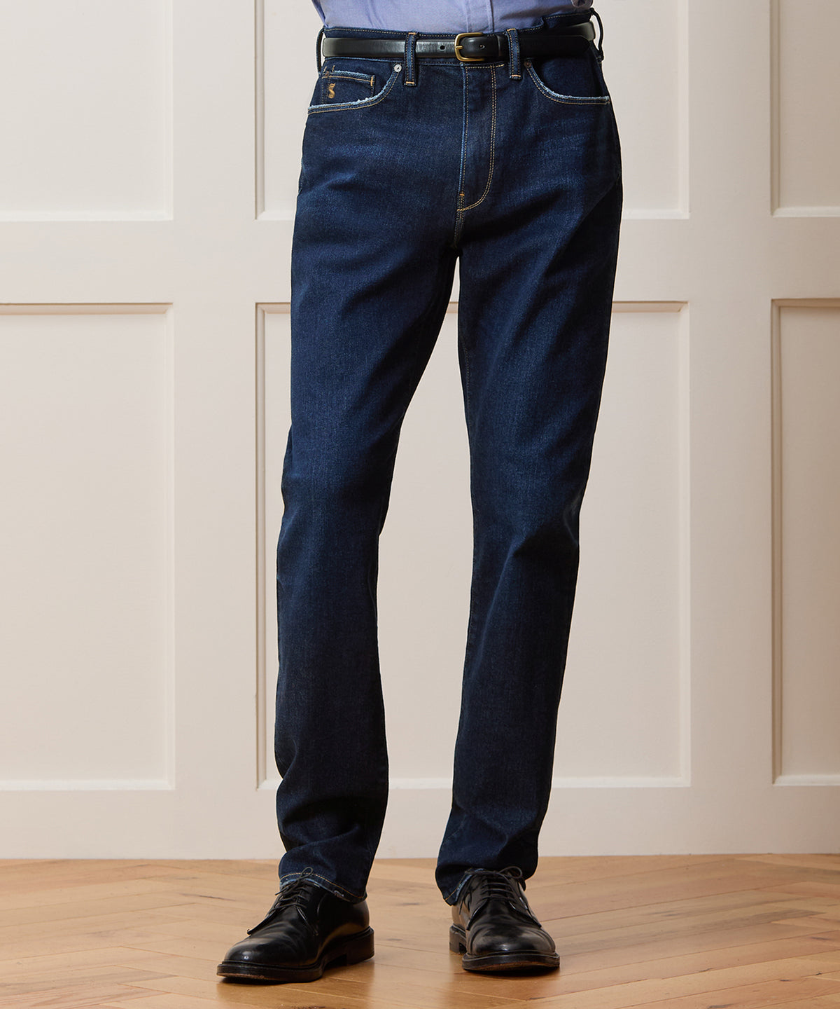 High-Rise Slim Stretch Jean in Dark Indigo