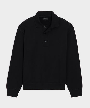 Soho Polo Sweatshirt in Black – Todd Snyder