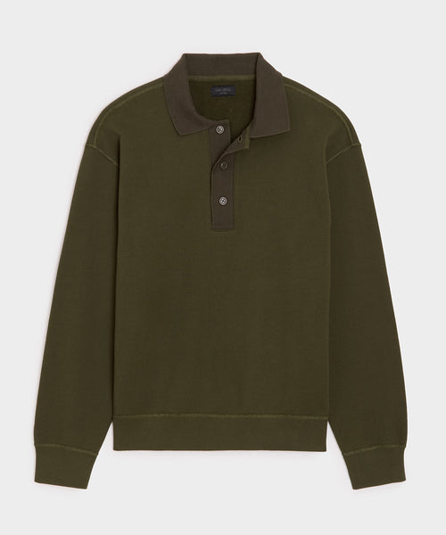 Soho Polo Sweatshirt in Olive – Todd Snyder