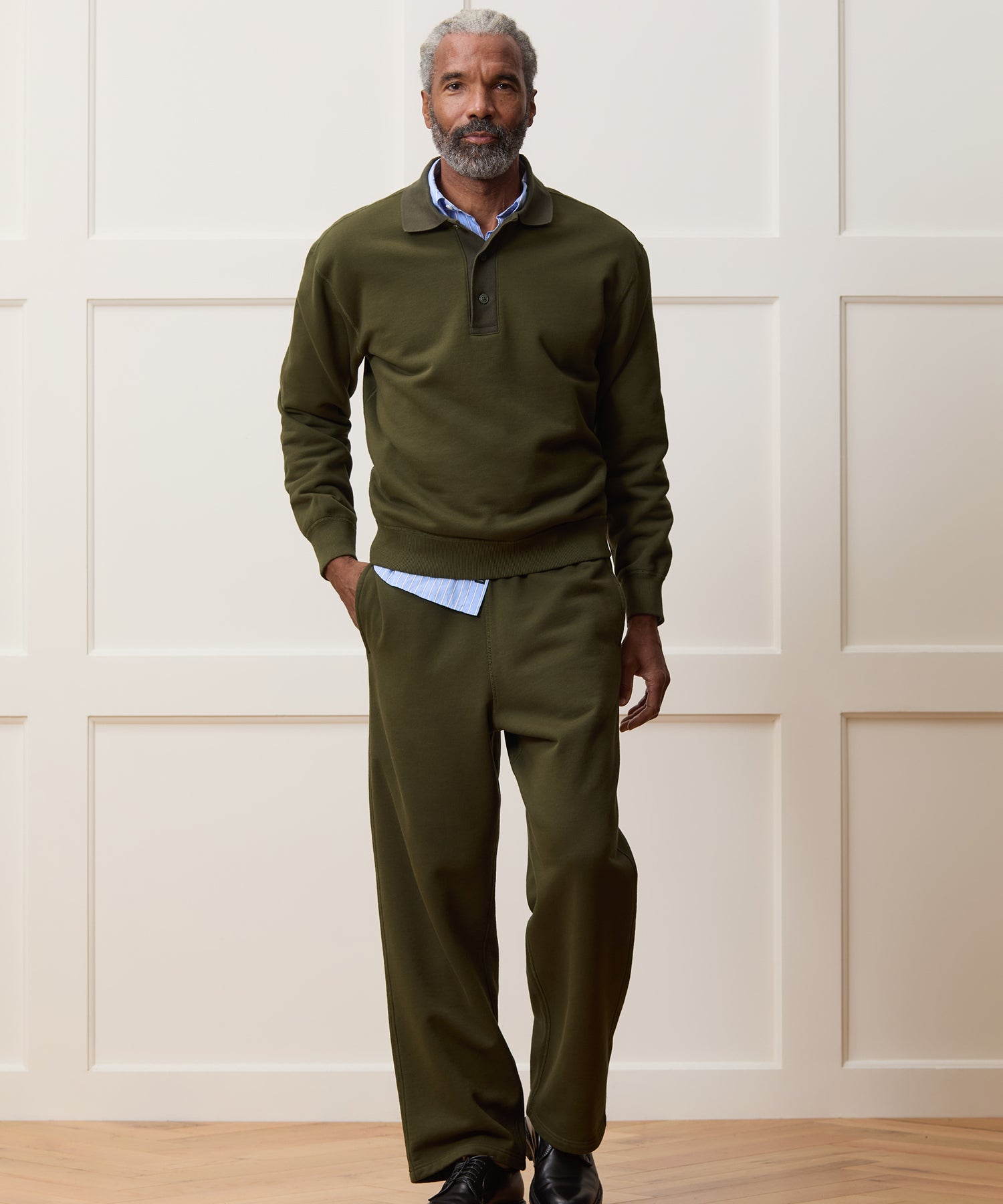 Soho Polo Sweatshirt in Olive – Todd Snyder