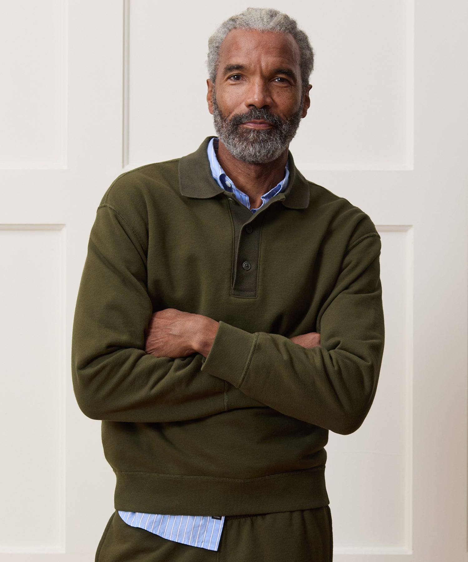 Soho Polo Sweatshirt in Olive – Todd Snyder