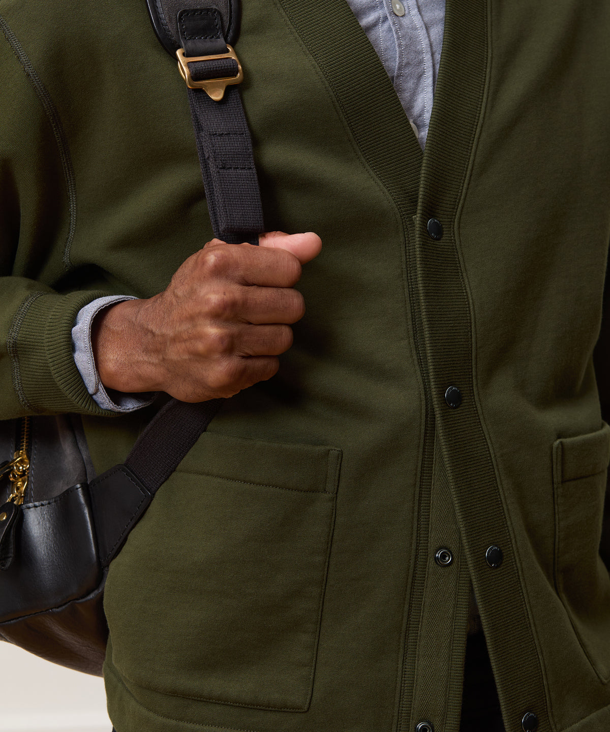 Relaxed Portuguese Terry Cardigan