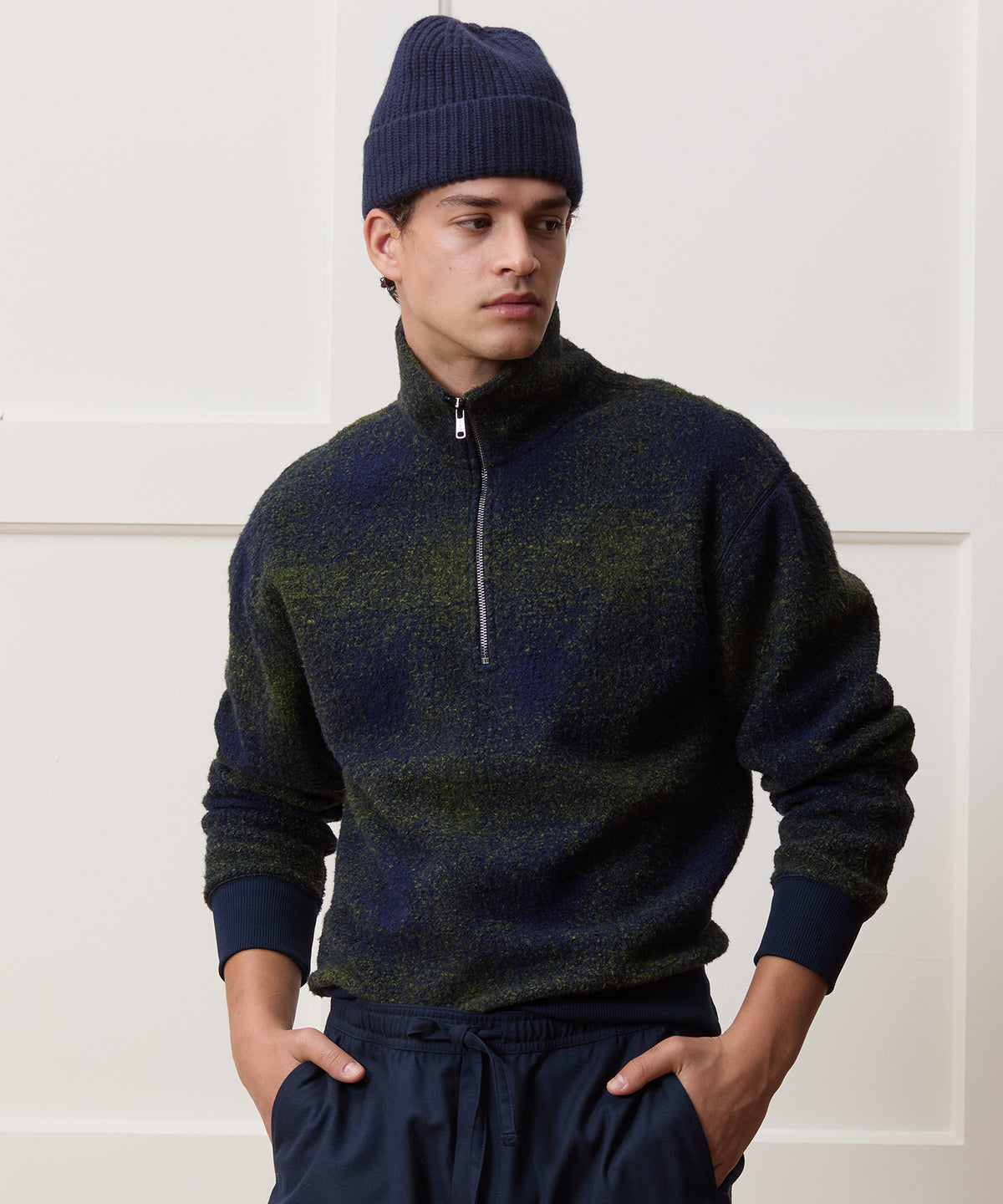 Italian Wool Quarter-Zip Pullover