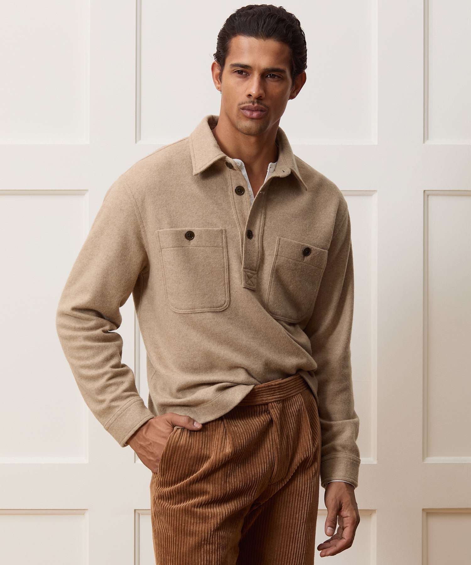 Camel-Cashmere Field Polo in Camel – Todd Snyder