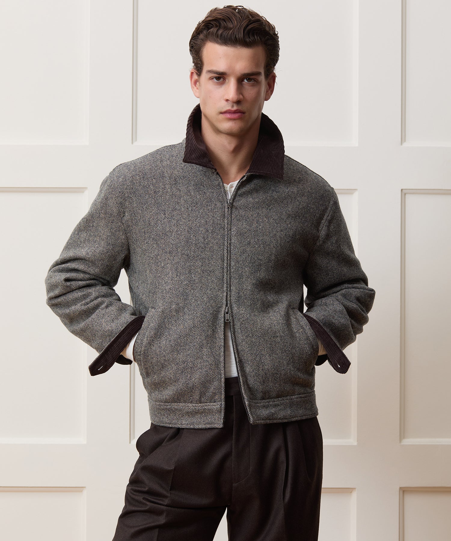 Wool Driving Jacket in Brown – Todd Snyder