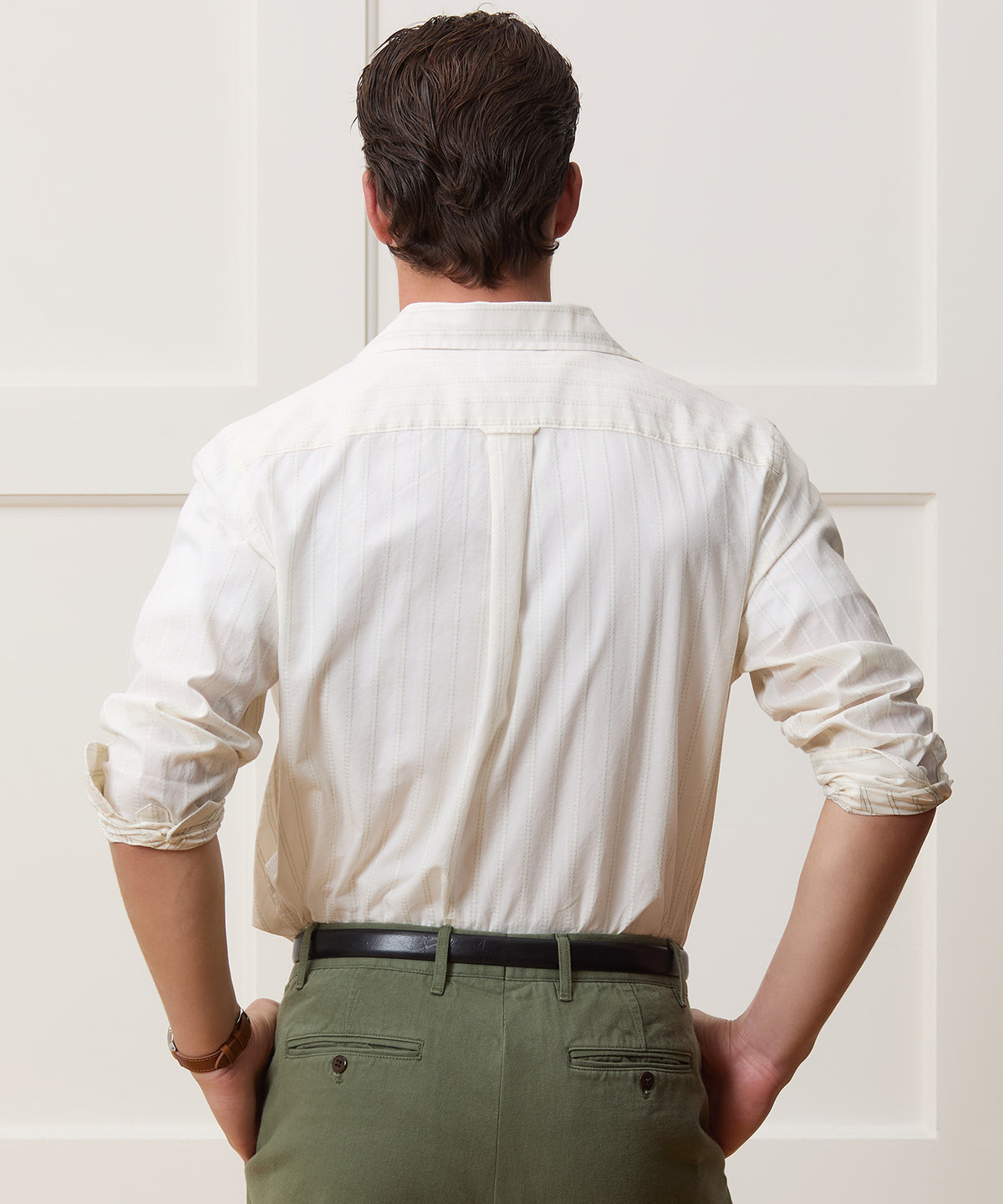 Brushed Poplin Camp Collar Shirt