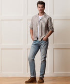 Brushed Poplin Camp Collar Shirt
