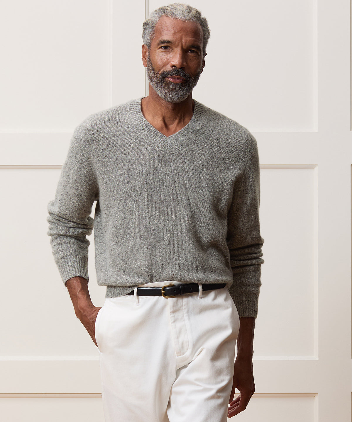 Donegal Cashmere V-Neck Sweater