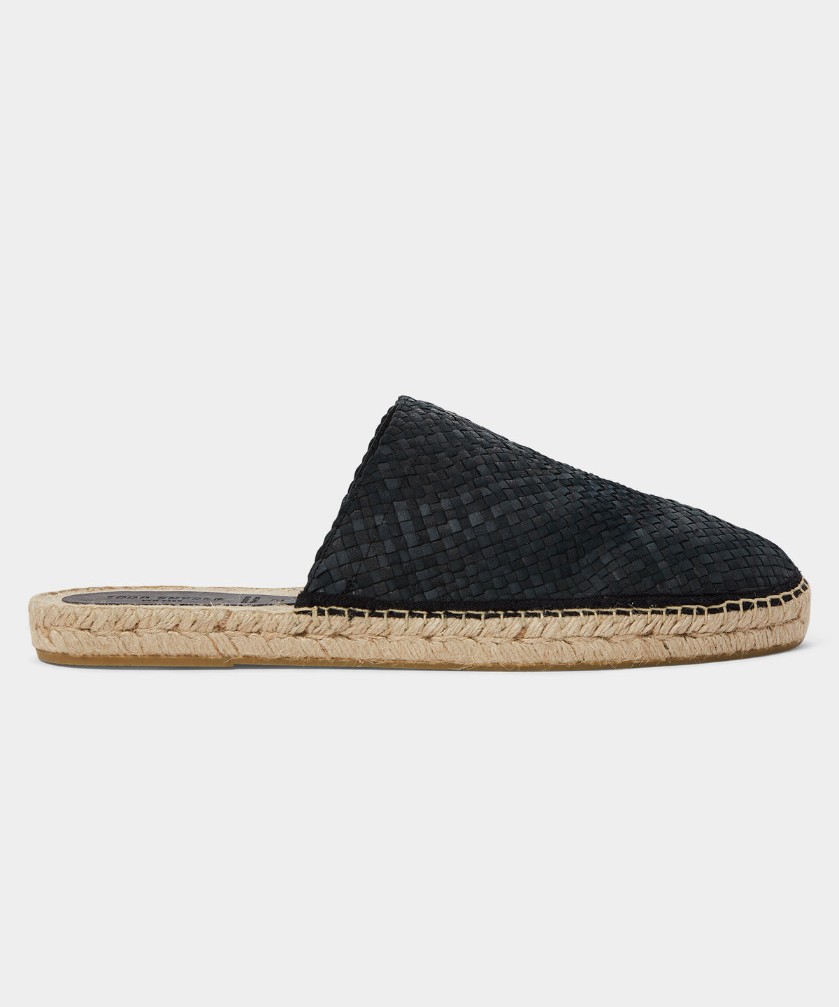 Woven Leather Espadrille Mule