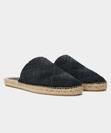 Woven Leather Espadrille Mule