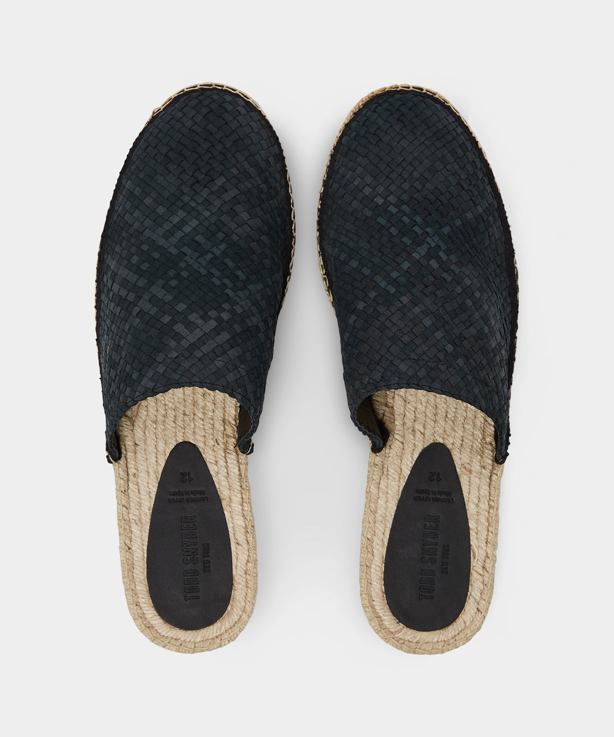 Woven Leather Espadrille Mule