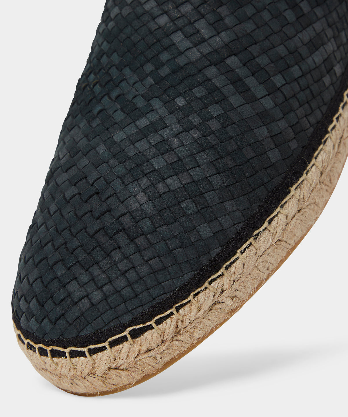 Woven Leather Espadrille Mule