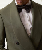 Italian Linen Mohair Double-Breasted Shawl Collar Jacket