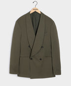Italian Linen Mohair Double-Breasted Shawl Collar Jacket