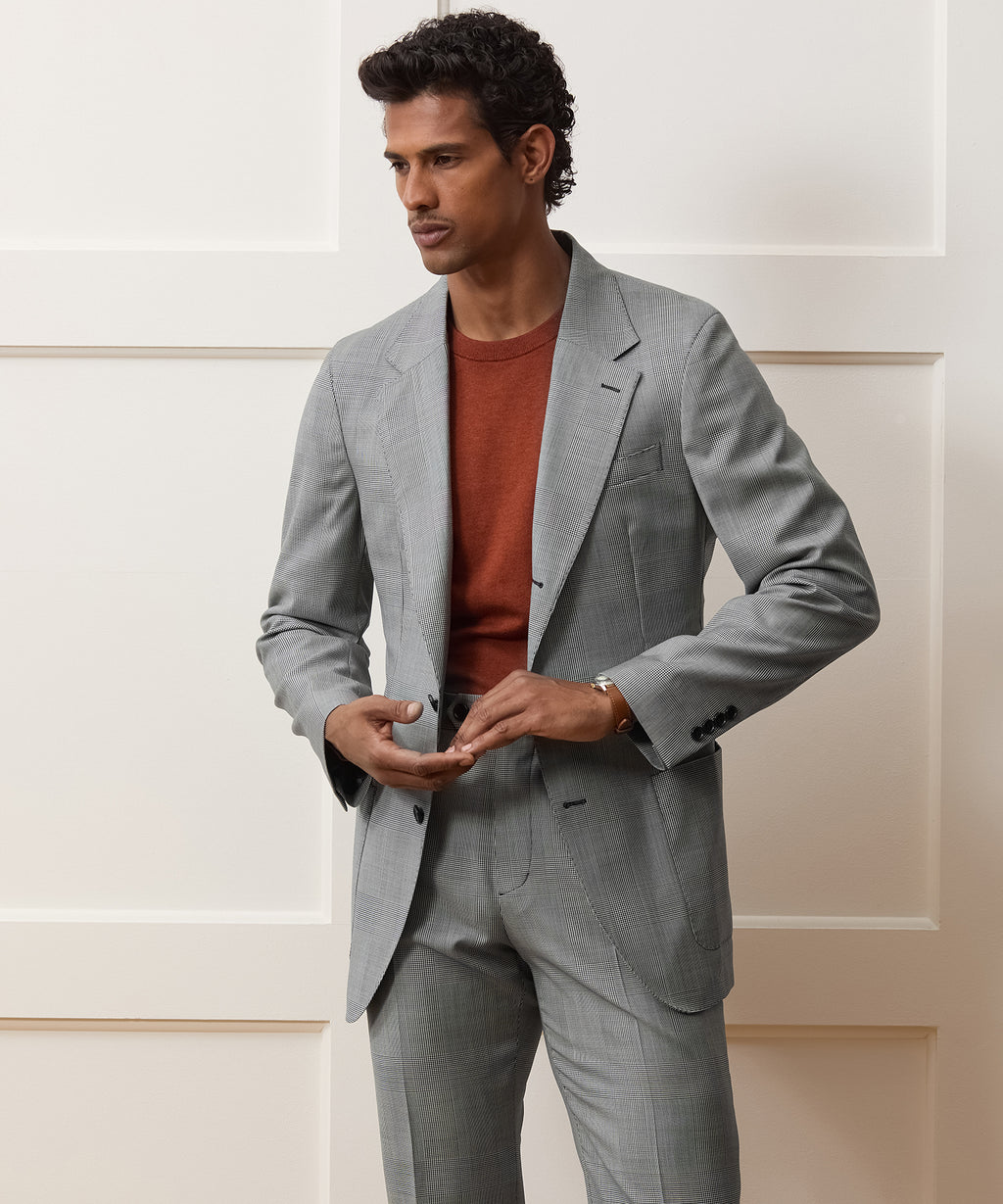 Italian Wool Glen Plaid Madison Jacket