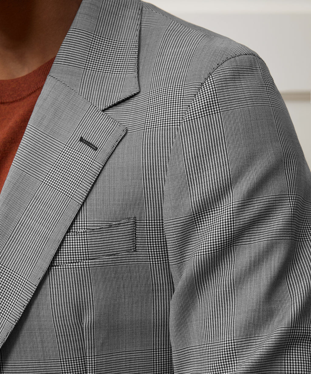 Italian Wool Glen Plaid Madison Jacket