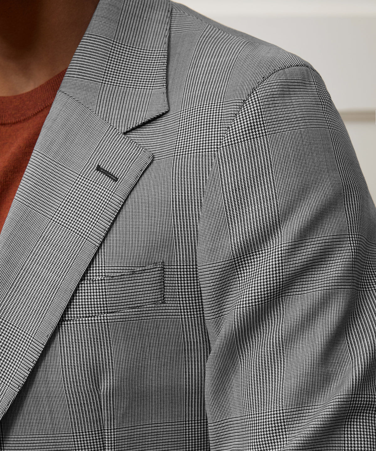 Italian Wool Glen Plaid Madison Jacket