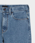 High-Rise Slim Stretch Jean in Washed Blue