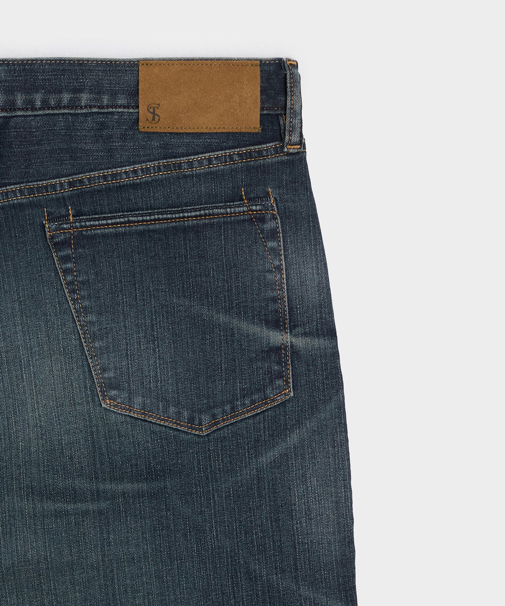 Straight Fit Jean In Slub Worn Wash