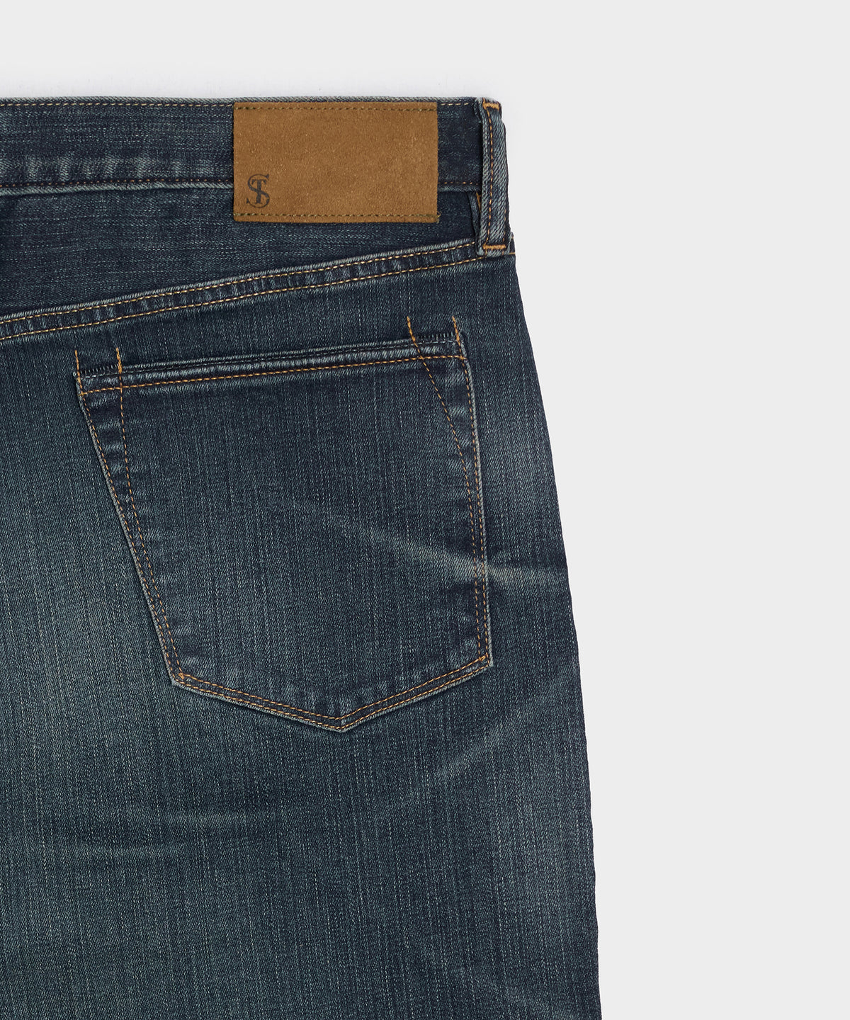 Straight Fit Jean In Slub Worn Wash