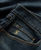 Straight Fit Jean In Slub Worn Wash