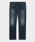 Straight Fit Jean In Slub Worn Wash