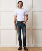 Straight Fit Jean In Slub Worn Wash