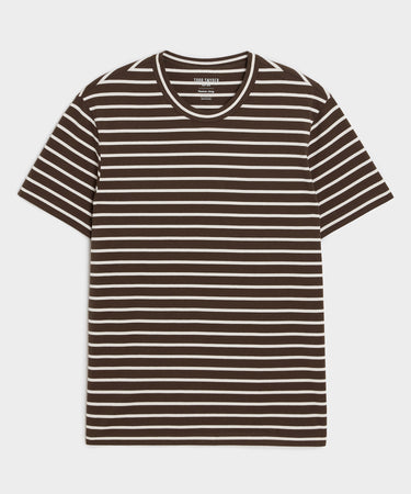 Premium Jersey Tee in Dark Mocha Stripe – Todd Snyder