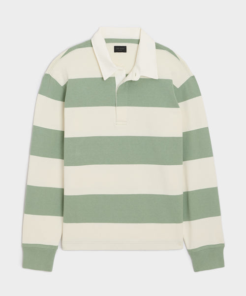 ウェア S.F.C SIDE STRIPES RUGBY SHIRT Striped Rugby Shirt in Faded Jade Stripe – Todd Snyder