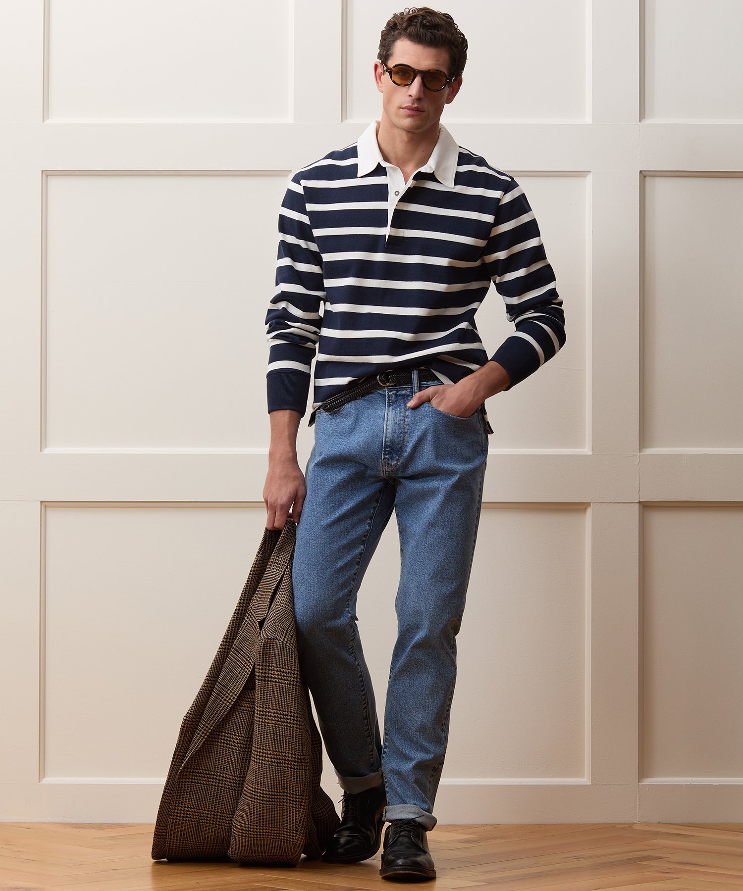 Striped Rugby Shirt in Navy Stripe – Todd Snyder