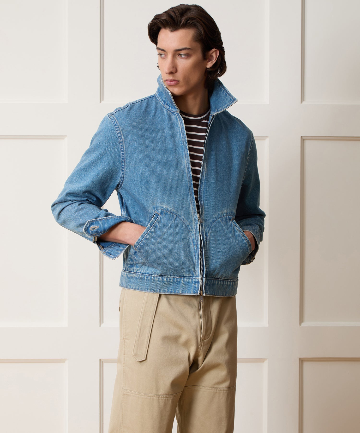 【115】　SIIILON Jock denim jacket Denim Farmers Jacket in Washed Indigo – Todd Snyder