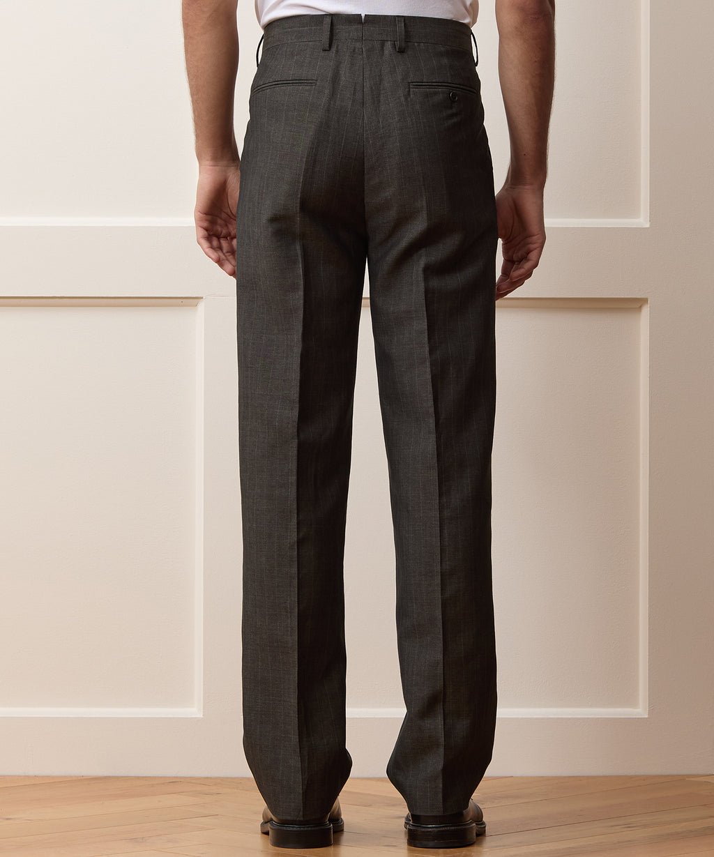 Italian Wool-Linen Pinstripe Wythe Trouser