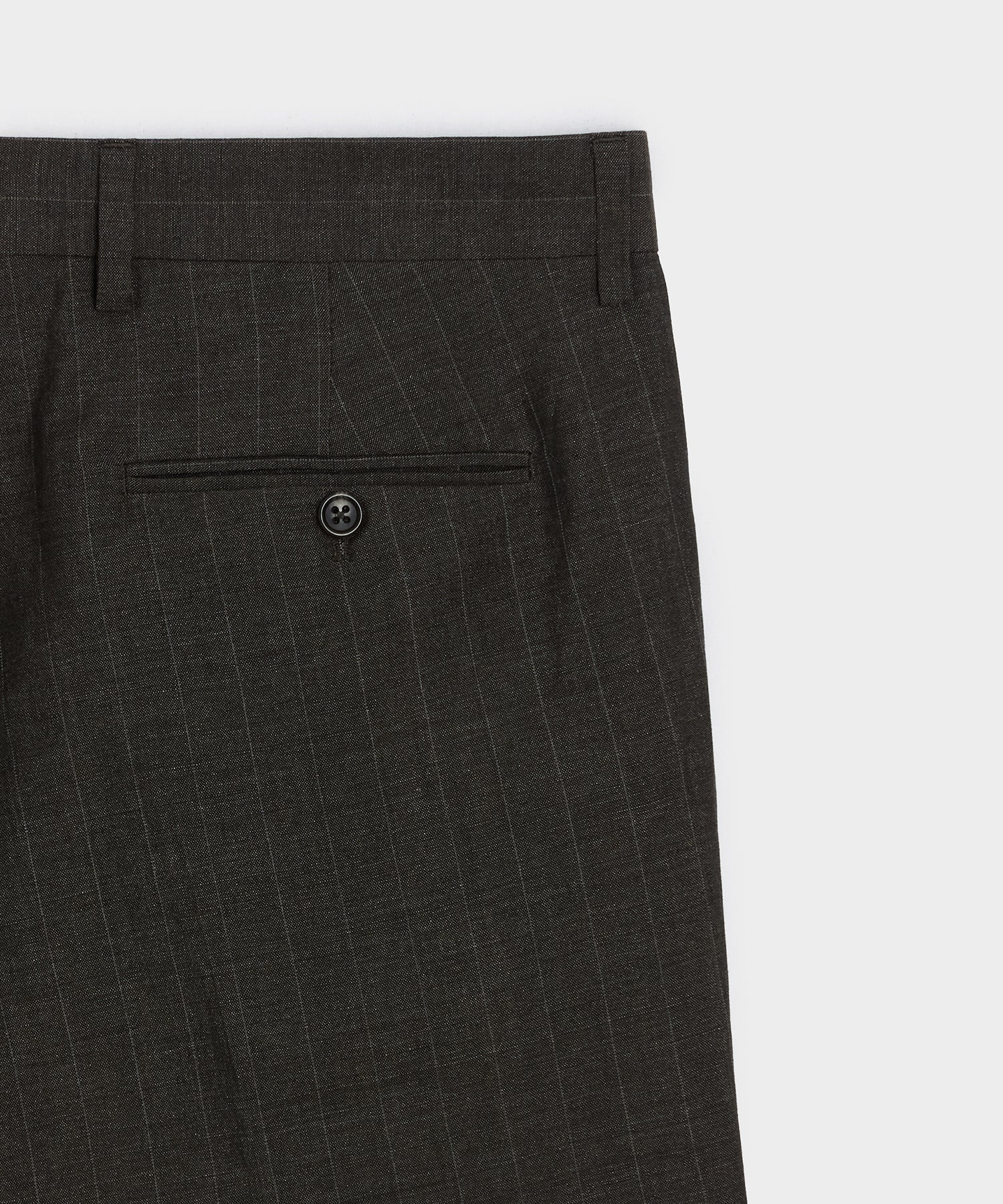 Italian Wool-Linen Pinstripe Wythe Trouser in Brown Stripe – Todd