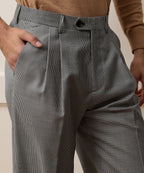 Italian Wool Houndstooth Wythe Trouser