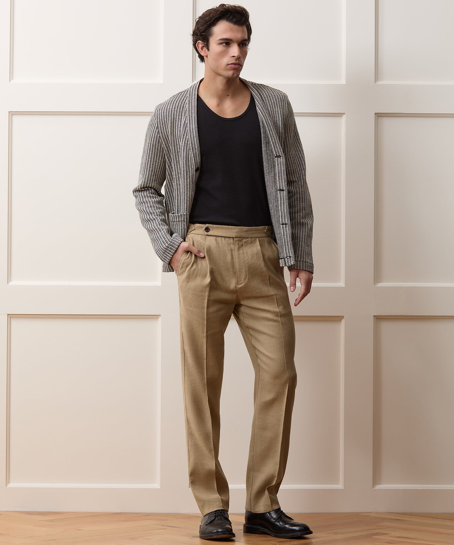 Linen Side Tab Trouser in Khaki – Todd Snyder