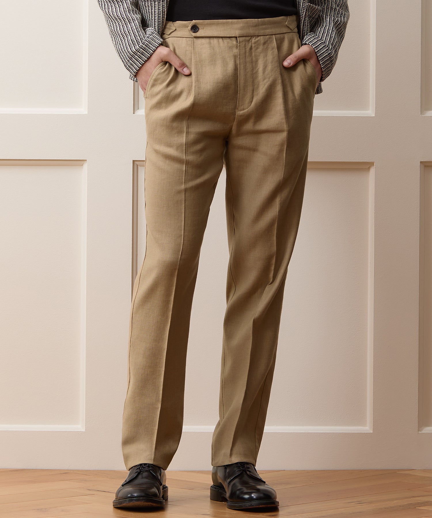 Linen Side Tab Trouser in Khaki – Todd Snyder