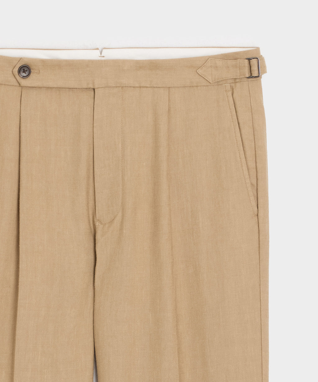 Italian Linen Side Tab Trouser