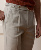 Italian Linen Side Tab Trouser