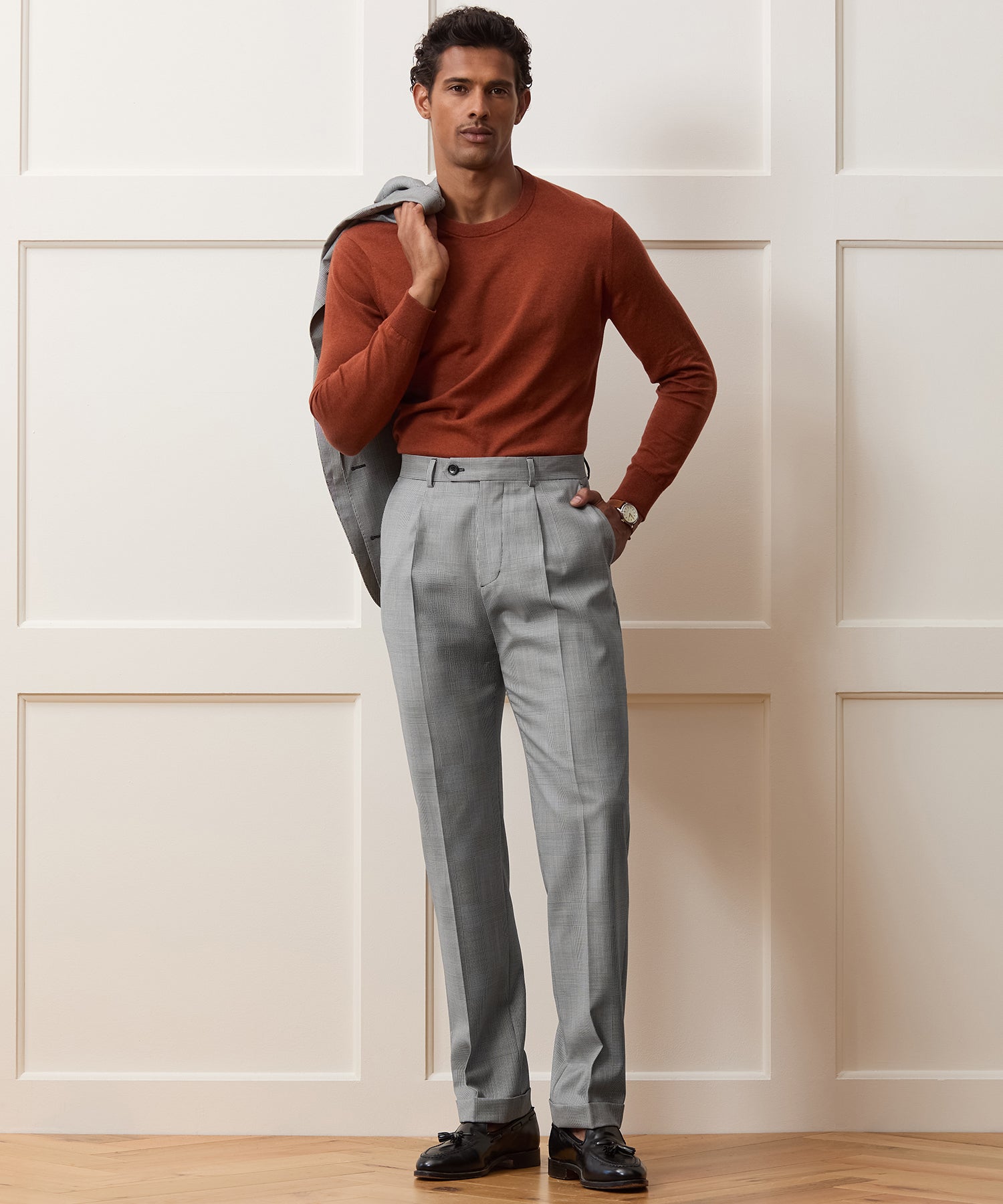 Glen Plaid Madison Trouser in Cream Plaid – Todd Snyder