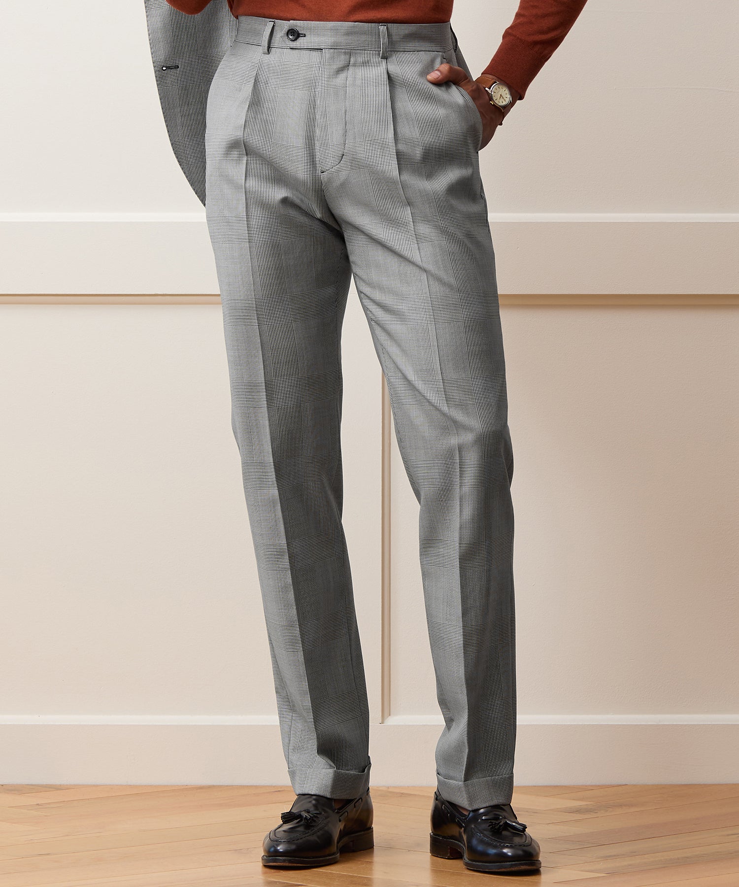 Glen Plaid Madison Trouser in Cream Plaid – Todd Snyder