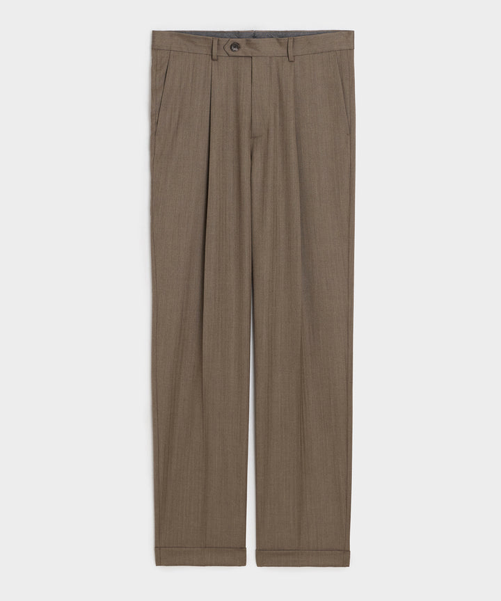 Italian Wool Herringbone Madison Trouser