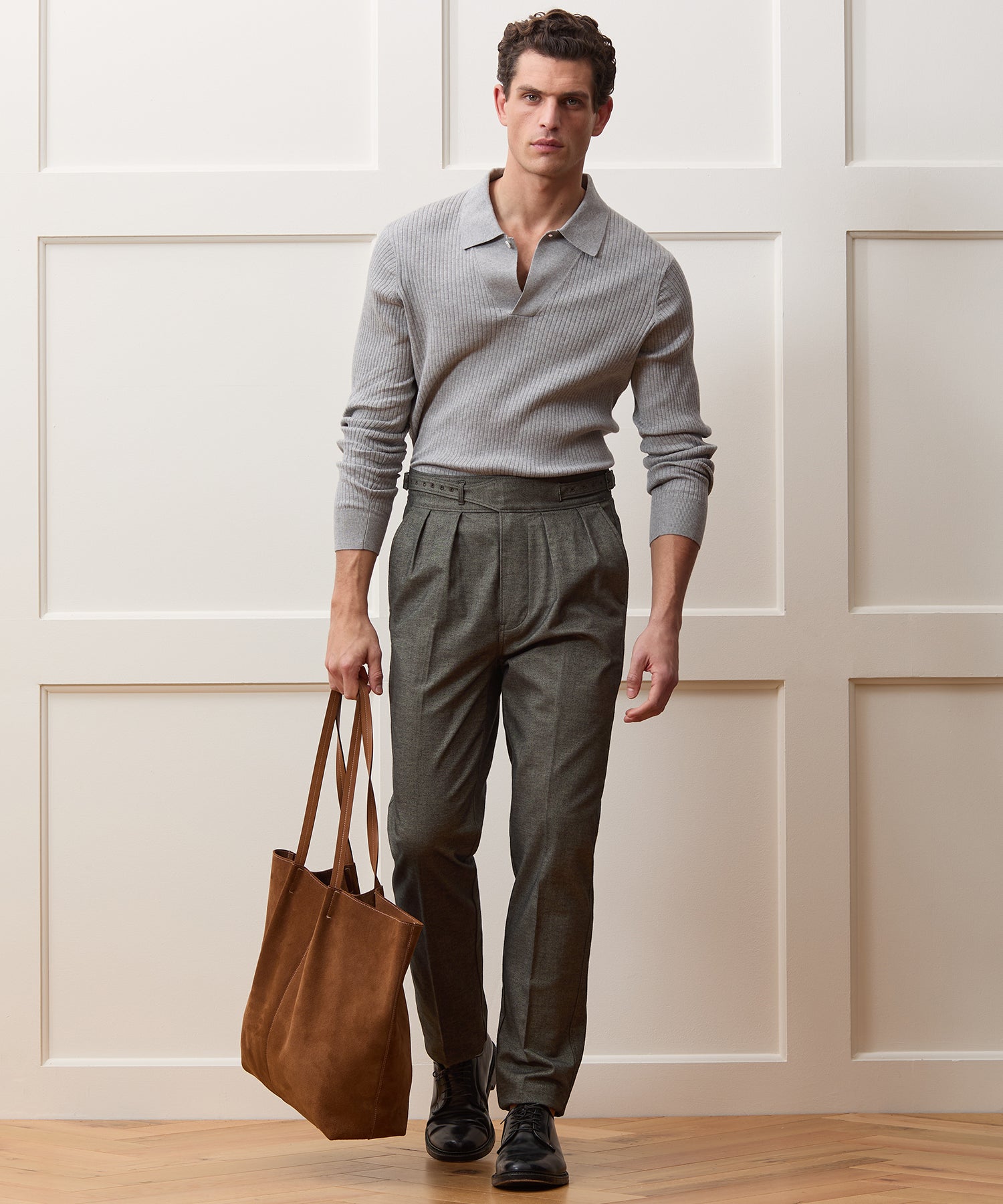 Italian Heathered Cotton Gurkha Trouser in Charcoal – Todd Snyder