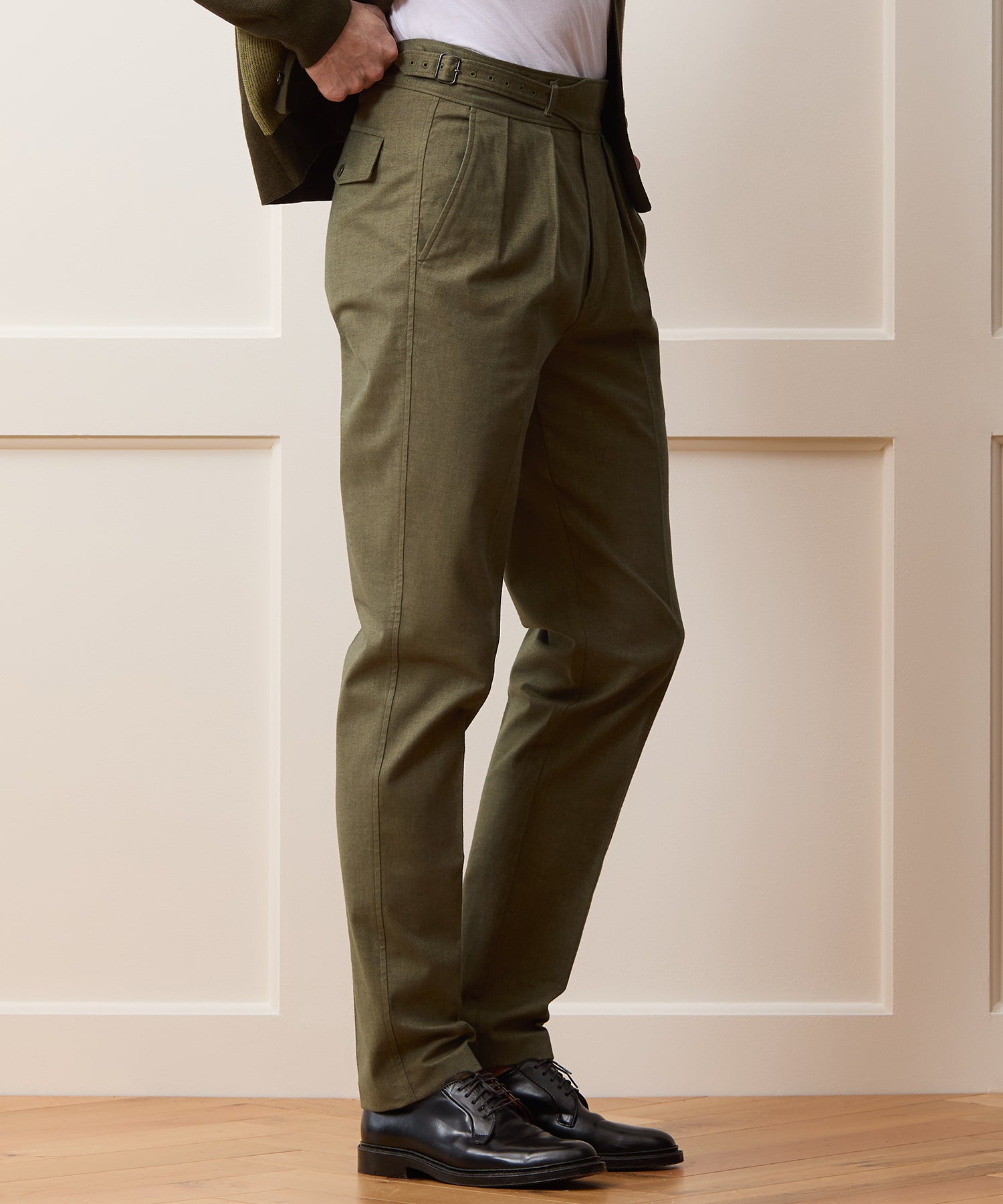 Italian Heathered Cotton Gurkha Trouser in Green – Todd Snyder