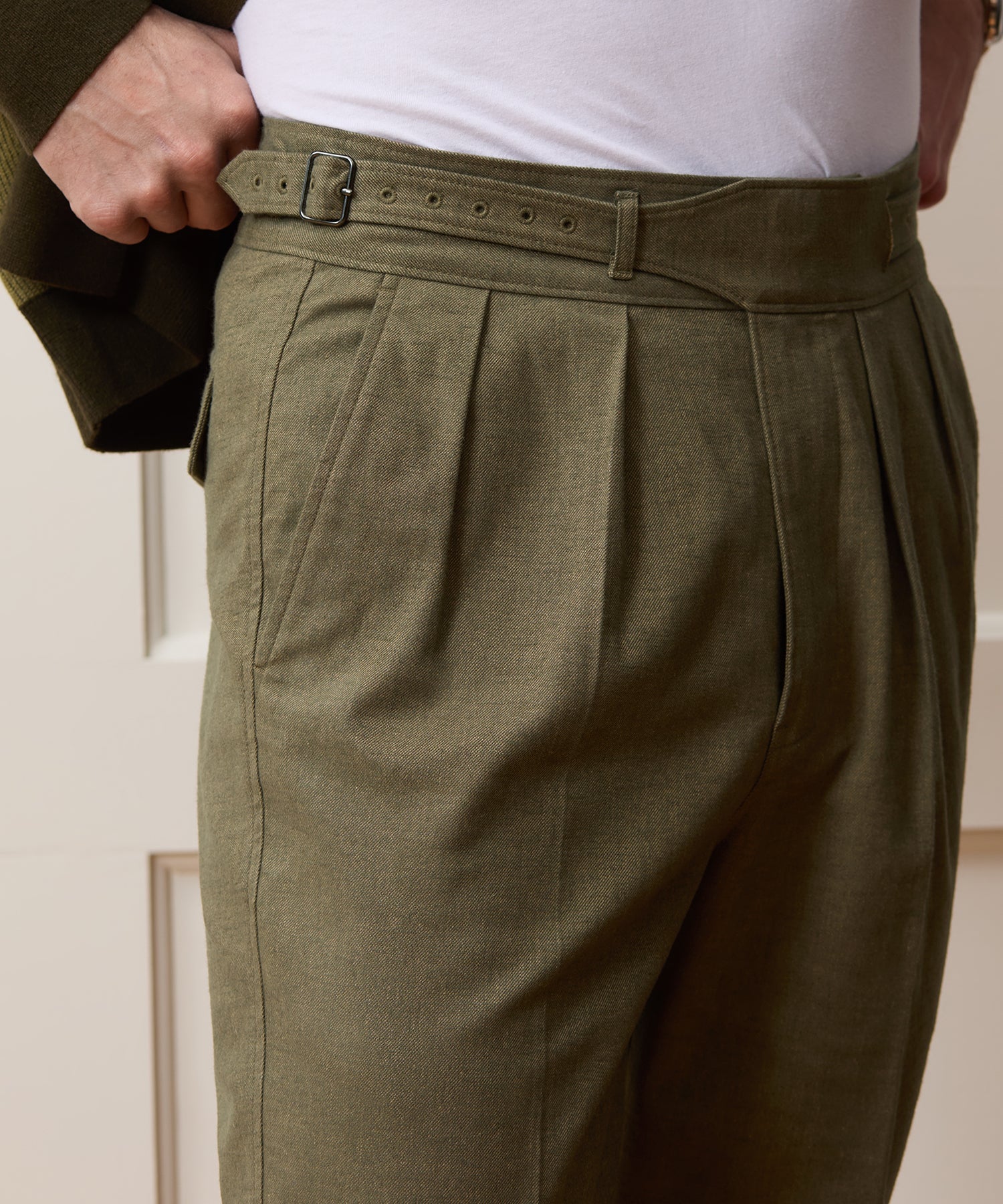 Italian Heathered Cotton Gurkha Trouser in Green – Todd Snyder