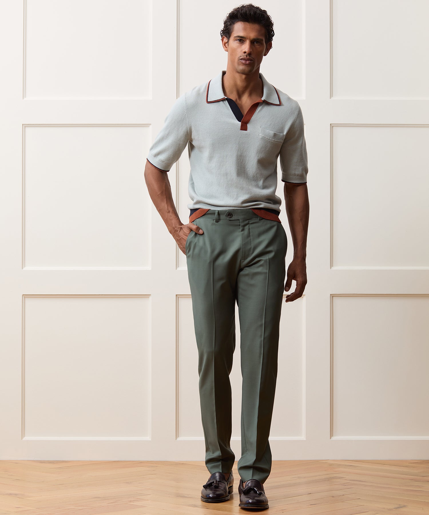Mohair Sutton Trouser in Green Smoke – Todd Snyder