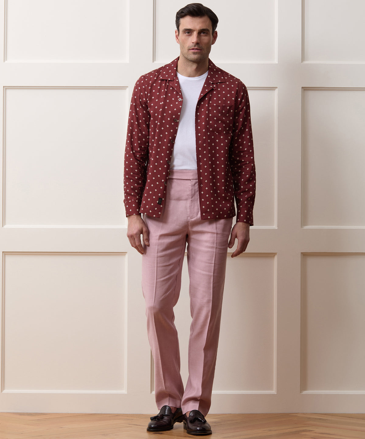 burgundy dress shirt and grey pants Men's Hollywood in Burgundy, Size M casual maroon shirt grey pants