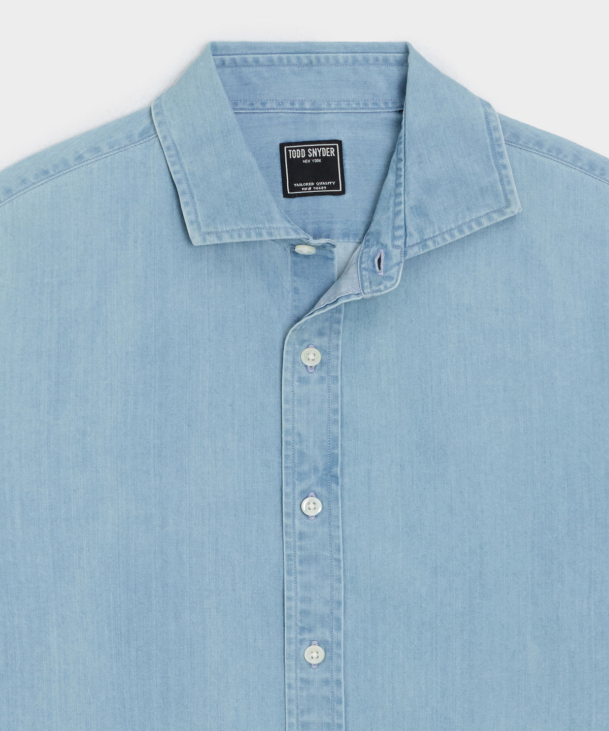 Chambray Spread Collar Dress Shirt