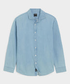 Chambray Spread Collar Dress Shirt