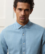 Chambray Spread Collar Dress Shirt