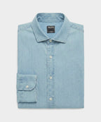 Chambray Spread Collar Dress Shirt